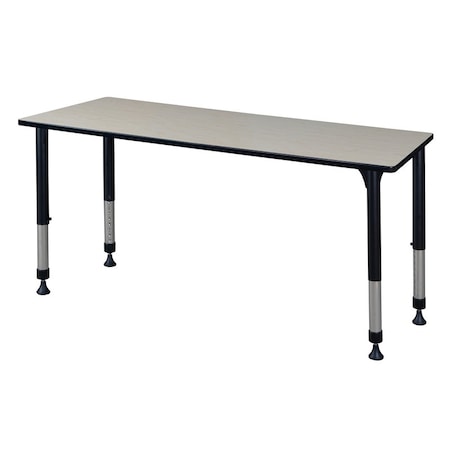 Kee Rectangle Tables > Height Adjustable > Rectangular Classroom Tables, 60 W, 30 L, 23-34 H, Maple MT6030PLAPBK